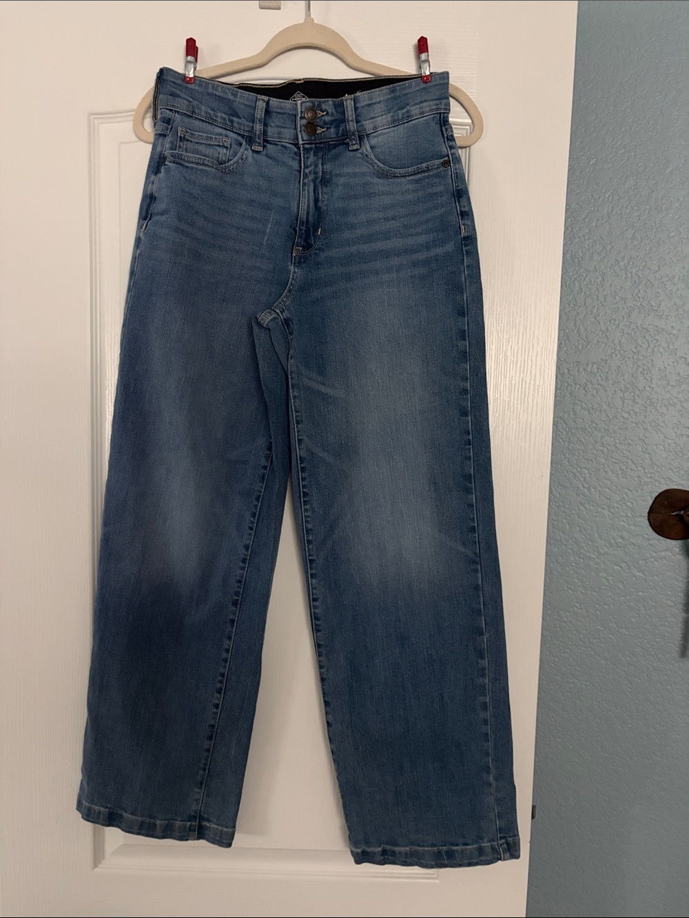 St. John's Bay Wide-Leg Jeans in Medium Blue Wash